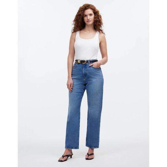 NWT Madewell The Petite Curvy '90s Straight Crop Jeans in Hazeldell Wash Size 24 - Picture 9 of 16